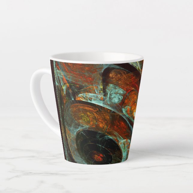 Time Split Abstract Art Latte Mug (Left Angle)