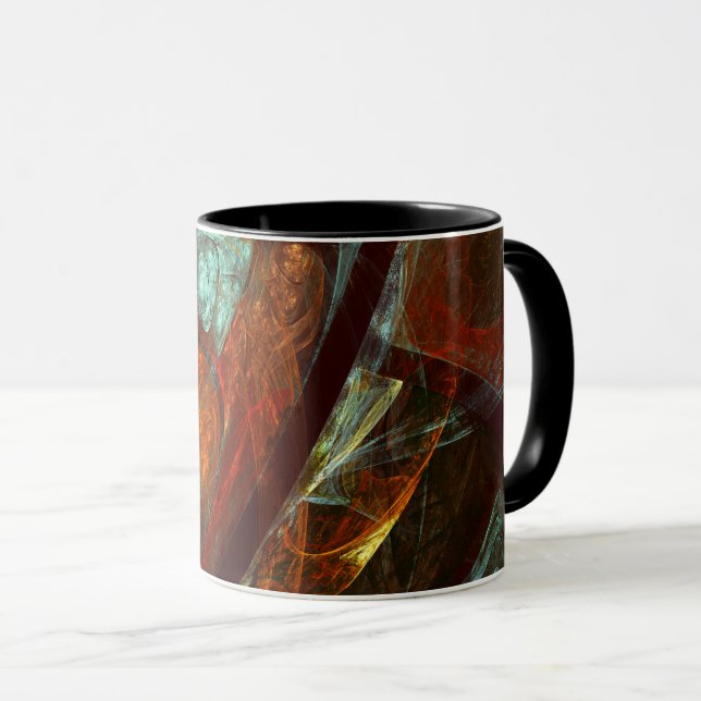 Time Split Abstract Art Mug (Front Right)