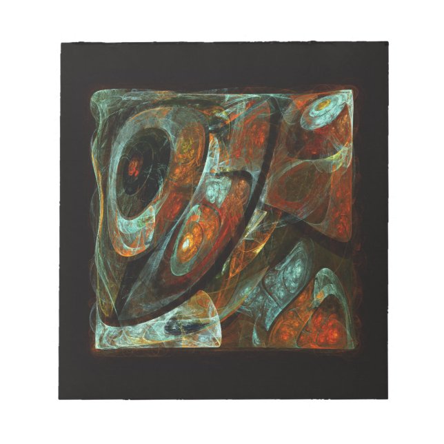 Time Split Abstract Art Notepad (Front)
