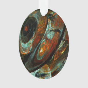 Time Split Abstract Art Ornament