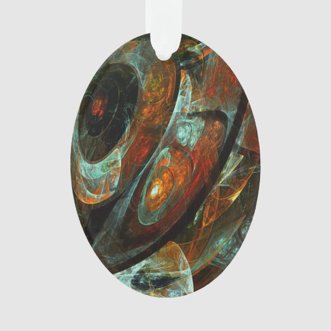 Time Split Abstract Art Ornament (Front)