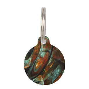 Time Split Abstract Art Pet Tag