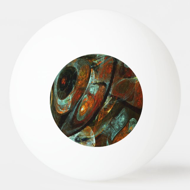 Time Split Abstract Art Ping Pong Ball (Front)