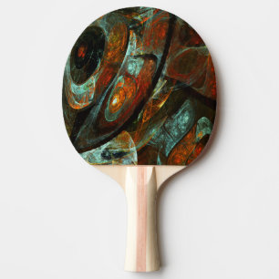 Time Split Abstract Art Ping Pong Paddle