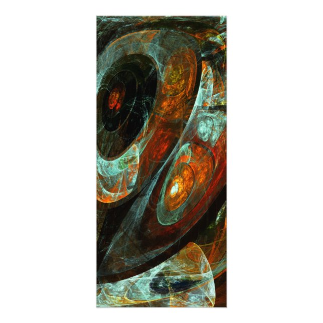 Time Split Abstract Art Rack Card (Front)
