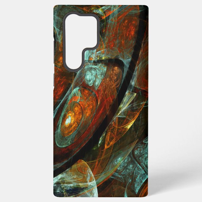 Time Split Abstract Art Samsung Galaxy S22 Ultra Case (Back)