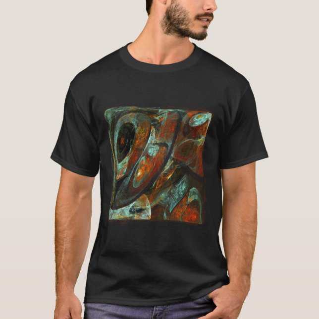 Time Split Abstract Art T-Shirt (Front)