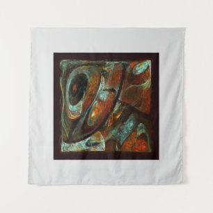 Time Split Abstract Art Tapestry