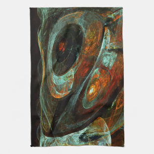 Time Split Abstract Art Tea Towel