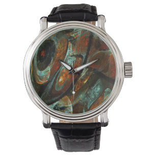 Time Split Abstract Art Watch