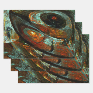 Time Split Abstract Art Wrapping Paper Sheet