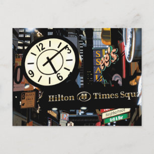 Time Square New York Painting by Anthony Ross Postcard