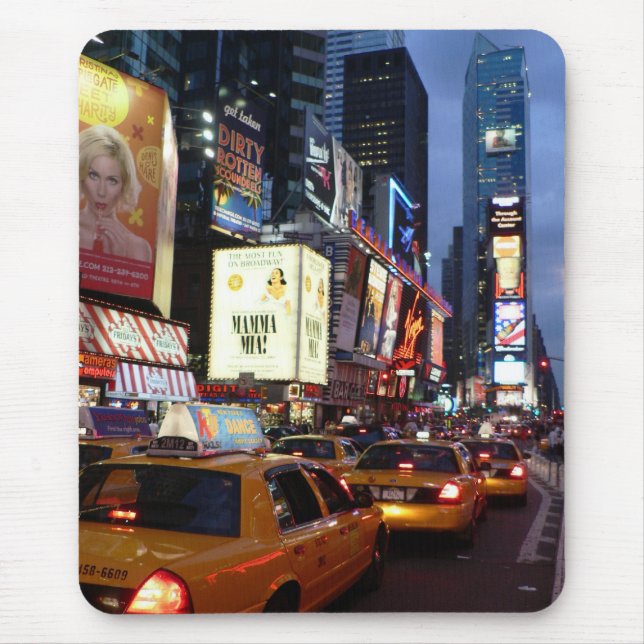 Time Square Taxis Mouse Mat (Front)