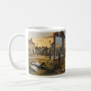 Time Surreal Life Stages Sunset Village Mug