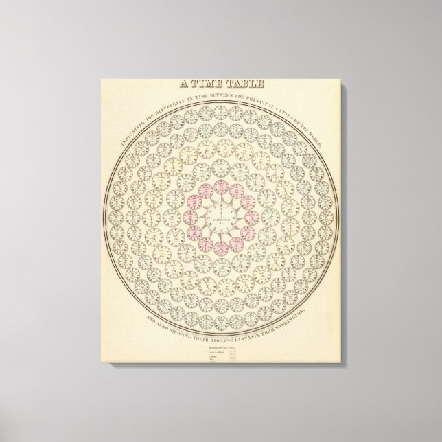 Time table canvas print (Front)