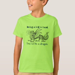 "Time to Be a Dragon" Girl's T-Shirt