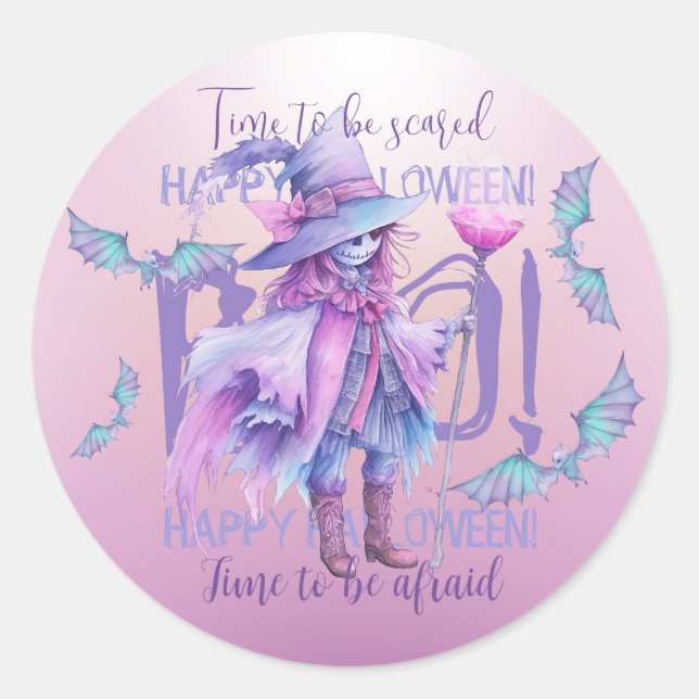 Time to be scared Time to be afraid.  Classic Round Sticker (Front)