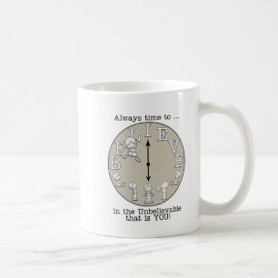 Time To Believe-Little Boy and Clock Coffee Mug