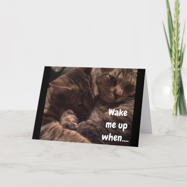 TIME TO CELEBRATE *60th BIRTHDAY* WAKE ME!!! CARD (Front)