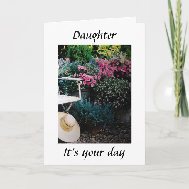 TIME TO CELEBRATE *DAUGHTER* ON HER BIRTHDAY CARD (Front)