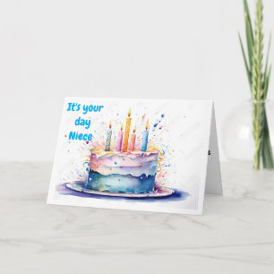 **TIME TO CELEBRATE** NIECE ON BIRTHDAY CARD