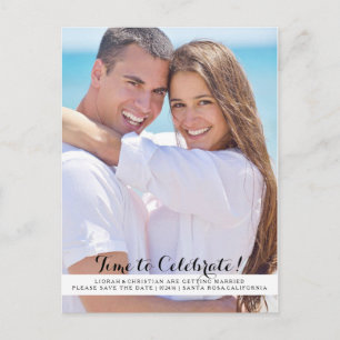 Time to Celebrate Save the Date Postcard