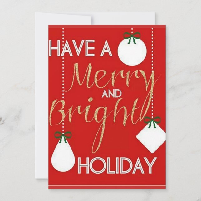 **TIME TO CELEBRATE THE HOLIDAYS** INVITATION (Front)