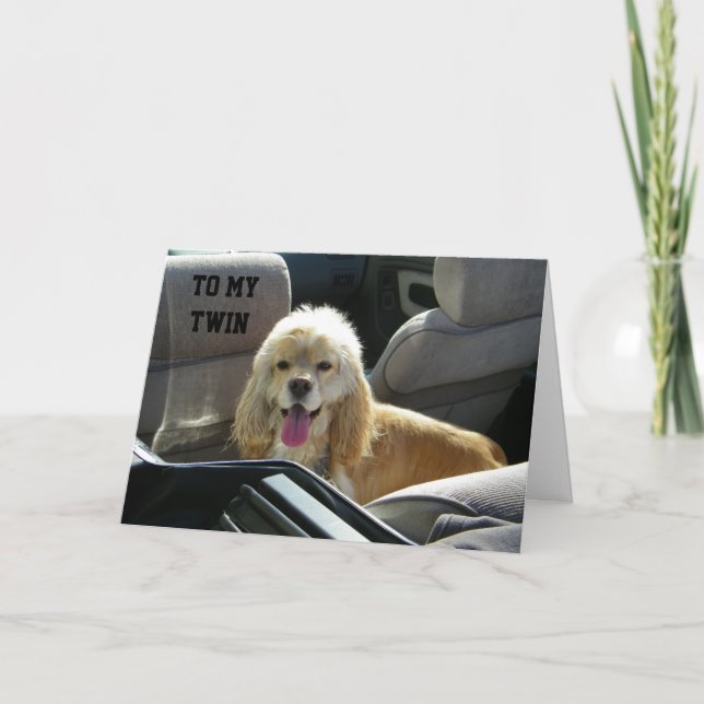 TIME TO CELEBRATE WITH MY TWIN-BIRTHDAY CARD (Front)