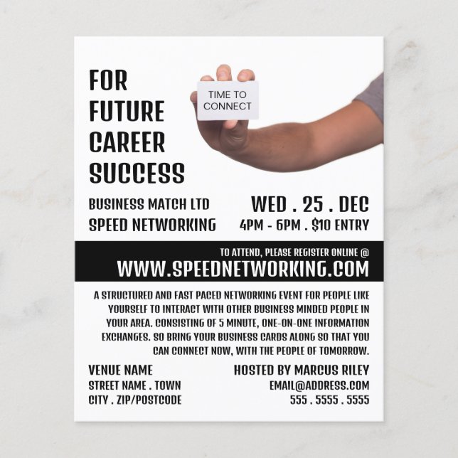Time to Connect, Speed Networking Event Advert Flyer (Front)