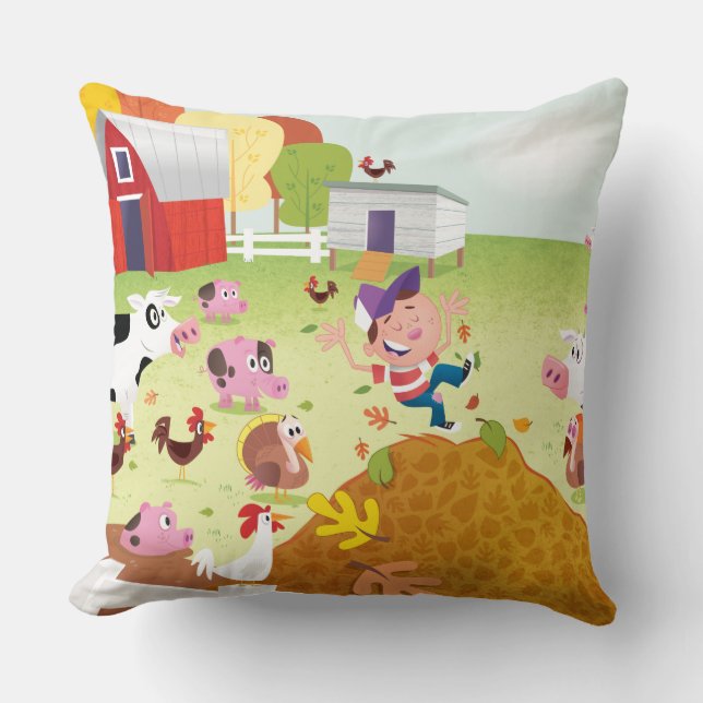 Time to Count - Farmyard Cushion (Front)