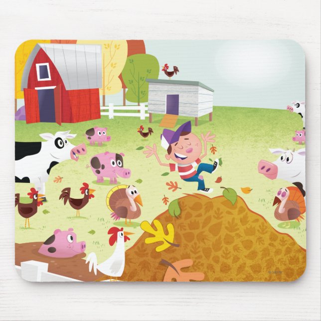 Time to Count - Farmyard Mouse Mat (Front)