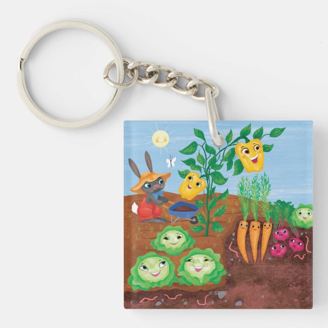 Time To Count-Garden Key Ring (Front)