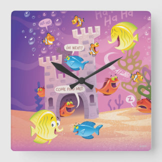 Time To Count-Under the Sea Square Wall Clock