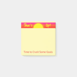 Time to Crush Some Goals Sunrise Post-it Notes