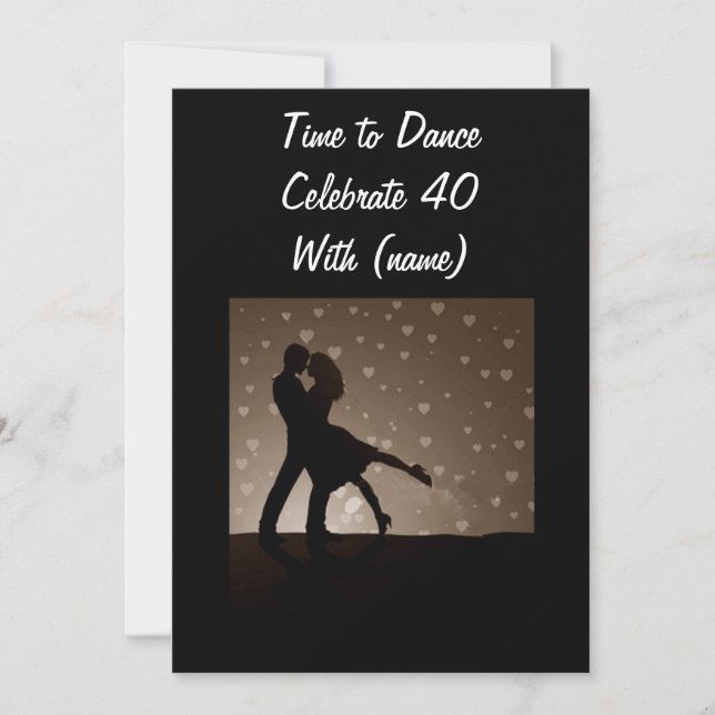 TIME TO DANCE-40th BIRTHDAY INVITATION (Front)