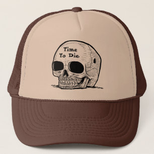 "Time to Die" Skull Men's Trucker Hat