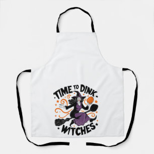 Time to Dink Witches Spooky Pickleball Halloween   Apron