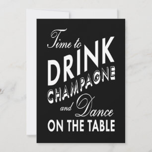 Time to Drink Champagne Holiday Card
