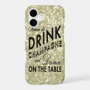 Time to Drink Champagne on Gold iPhone 7 Case