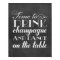 Time to Drink Champagne Quote Chalkboard Wedding
