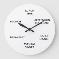 Time to eat large clock