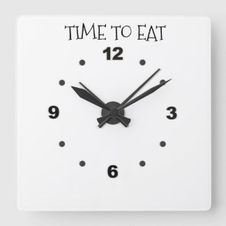 Time To Eat Wall Clock by Warrior_Wares_Inc