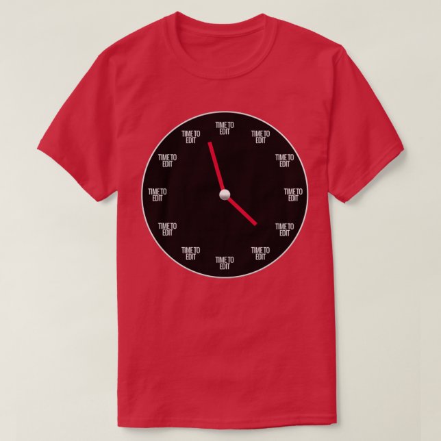 Time to Edit in Black T-Shirt (Design Front)