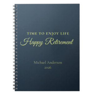 Time to Enjoy Life Retirement Gift Notebook