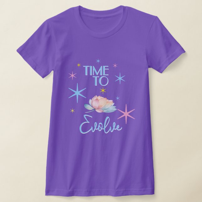 Time To Evolve The Cosmic Lotus T-Shirt (Laydown)