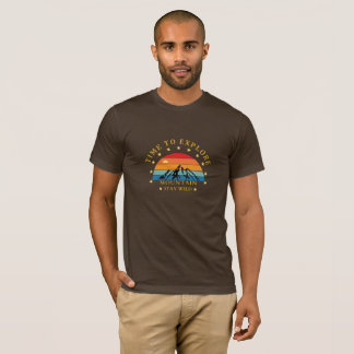 Time to Explore Mountain Shirt – Retro Hiking Tee