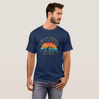 Time to Explore Mountain Shirt – Retro Hiking Tee
