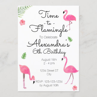 Time To Flamingle Invitation