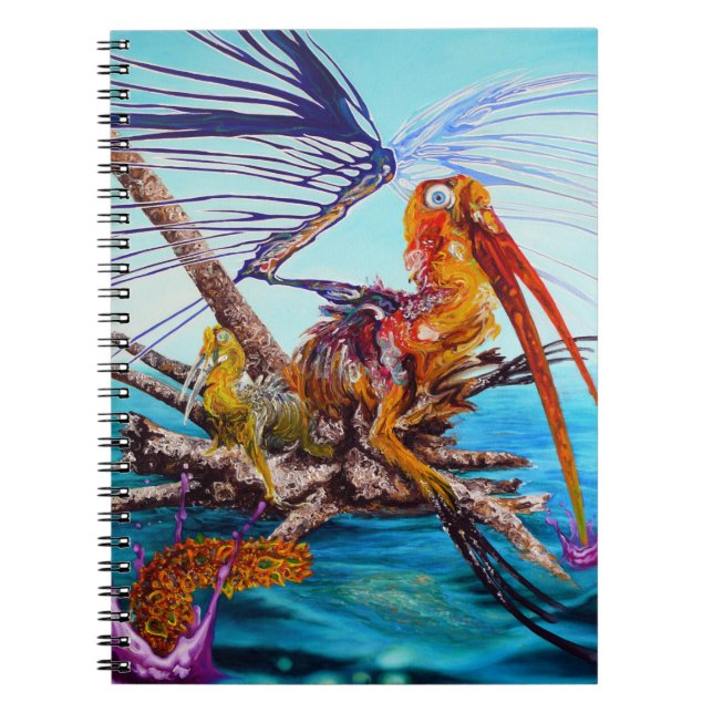 Time To Fly Away Oil On Canvas Painting Notebook (Front)