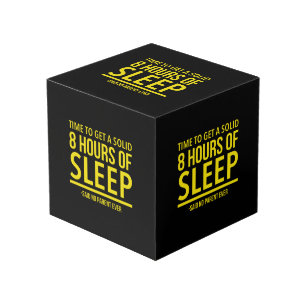 Time to get a solid 8 hours of sleep – said no cube